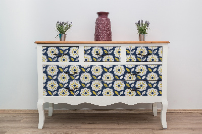 Dekoratív bútor matrica Skandináv virágmintázat