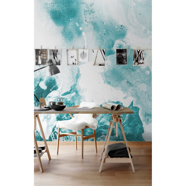 Fotótapéta Márvány kék pálmafákkal festett