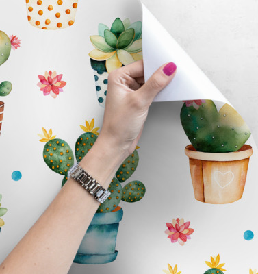 Fotótapéta Akvarell kaktuszok