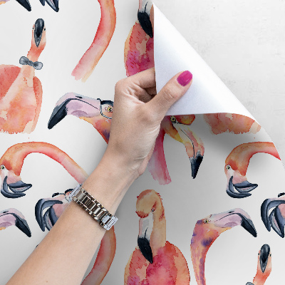 Fotótapéta Őrült rózsaszín flamingók