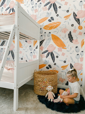 Fotótapéta Pasztell virágok retro stílusban