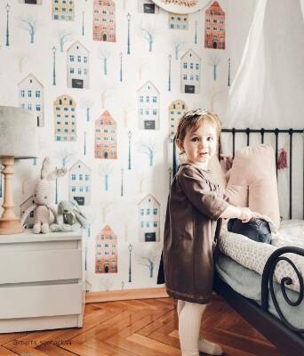 Fotótapéta Színes ládák lámpákkal