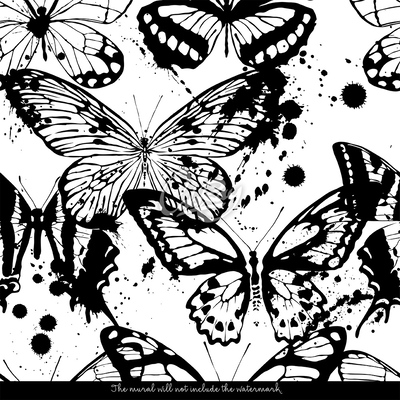 Fotótapéta Tinta pillangók