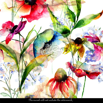 Fotótapéta Reggel virágokkal festett