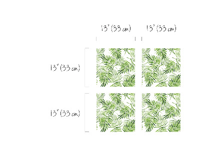 Matrica ikea bútorokhoz - kallax Egzotikus zöld pálma levelek