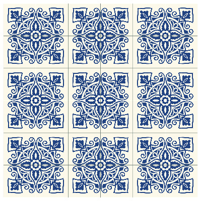 Csempematrica Kék azulejo