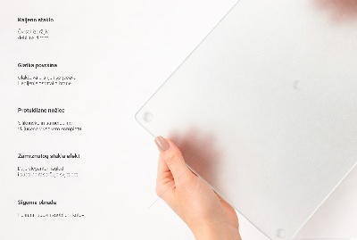 Dupla üvegből készült áttetsző vágódeszka