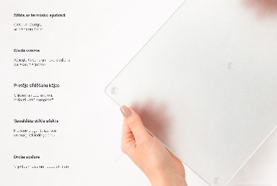 Dupla üvegből készült áttetsző vágódeszka