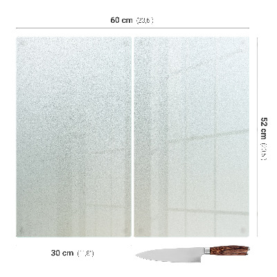 Dupla üvegből készült áttetsző vágódeszka