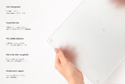 Kerek edzett üveg vágódeszka áttetsző