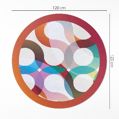 Kerek vinil szőnyeg Modern színes körök