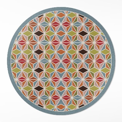 Kerek vinil szőnyeg Pasztell geometriai minta