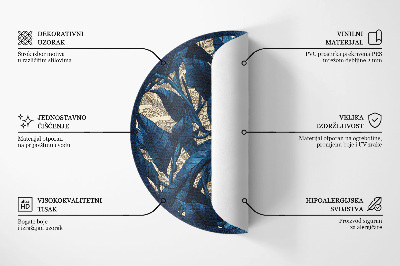 Kerek vinil szőnyeg Geometriai absztrakció háromszögek