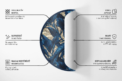 Kerek vinil szőnyeg Geometriai absztrakció háromszögek