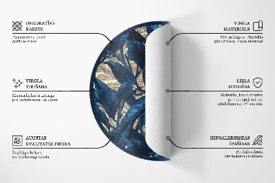 Kerek vinil szőnyeg Geometriai absztrakció háromszögek