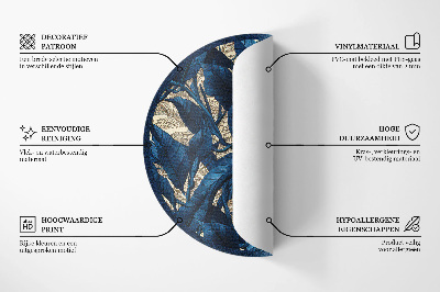 Kerek vinil szőnyeg Geometrikus csillagok apró mozaik
