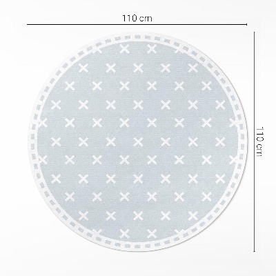 Kerek vinil szőnyeg Fényes keresztek minimalista minta