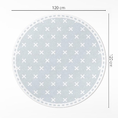 Kerek vinil szőnyeg Fényes keresztek minimalista minta