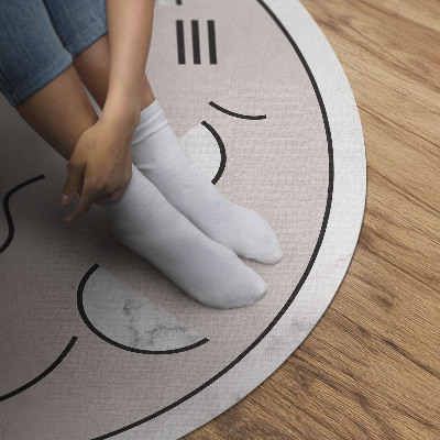 Kerek vinil szőnyeg Absztrakt formák boho stílusban