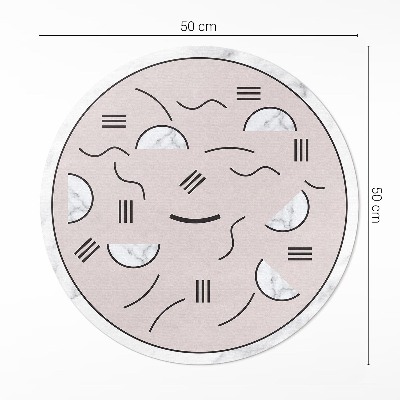 Kerek vinil szőnyeg Absztrakt formák boho stílusban