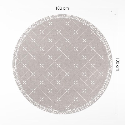 Kerek vinil szőnyeg Stílusos minimalista dekoratív minta