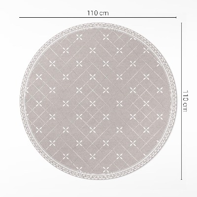 Kerek vinil szőnyeg Stílusos minimalista dekoratív minta