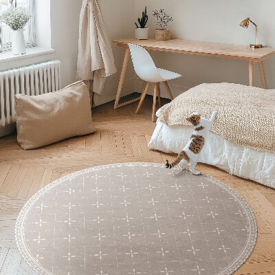 Kerek vinil szőnyeg Stílusos minimalista dekoratív minta