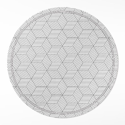 Kerek vinil szőnyeg Geometrikus mozaik apró minta