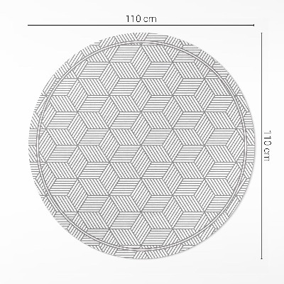 Kerek vinil szőnyeg Geometrikus mozaik apró minta