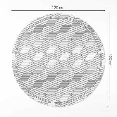 Kerek vinil szőnyeg Geometrikus mozaik apró minta