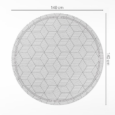 Kerek vinil szőnyeg Geometrikus mozaik apró minta