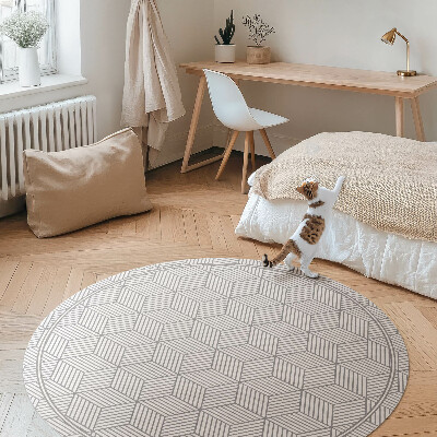 Kerek vinil szőnyeg Geometrikus mozaik apró minta