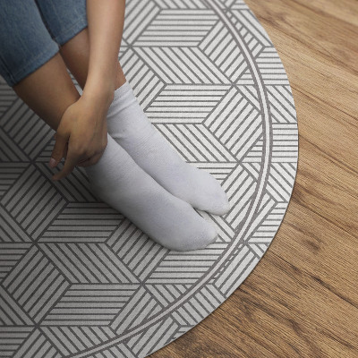 Kerek vinil szőnyeg Geometrikus mozaik apró minta