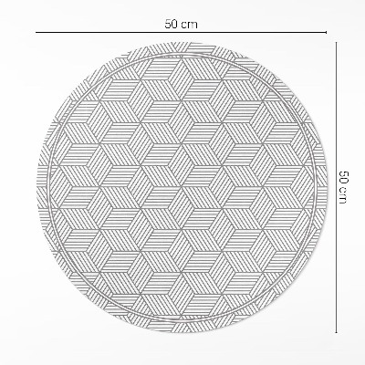 Kerek vinil szőnyeg Geometrikus mozaik apró minta