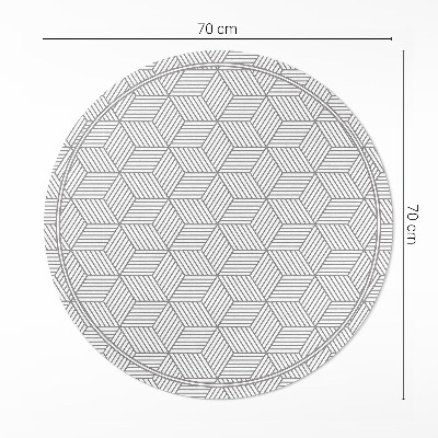 Kerek vinil szőnyeg Geometrikus mozaik apró minta