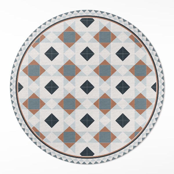 Kerek vinil szőnyeg Geometrikus mozaik gyönyörű csempe