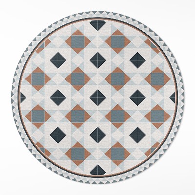 Kerek vinil szőnyeg Geometrikus mozaik gyönyörű csempe