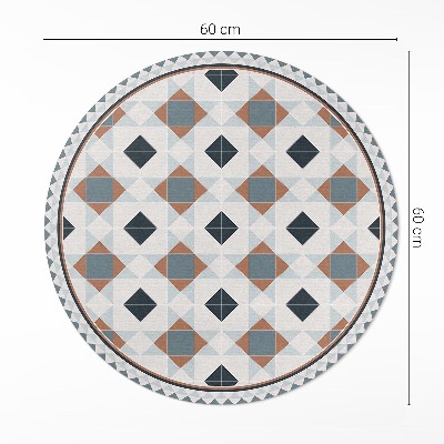 Kerek vinil szőnyeg Geometrikus mozaik gyönyörű csempe