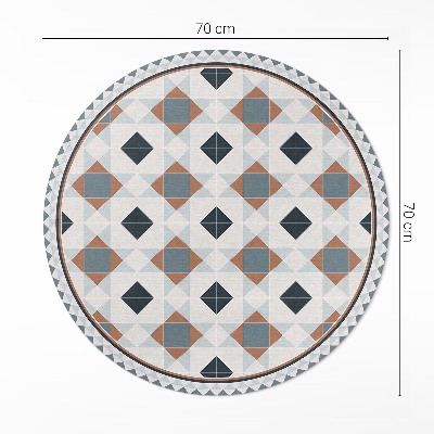 Kerek vinil szőnyeg Geometrikus mozaik gyönyörű csempe