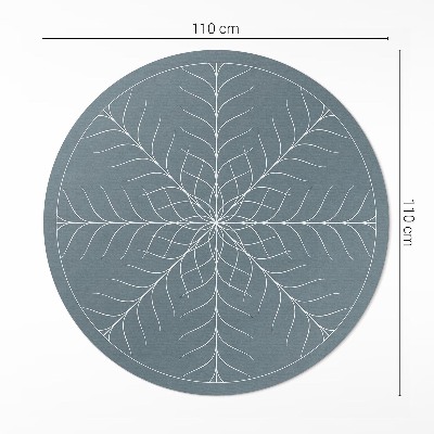 Kerek vinil szőnyeg Lineáris minimalista halszálkás minta
