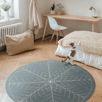 Kerek vinil szőnyeg Lineáris minimalista halszálkás minta