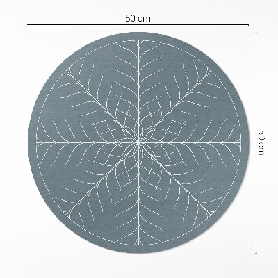 Kerek vinil szőnyeg Lineáris minimalista halszálkás minta