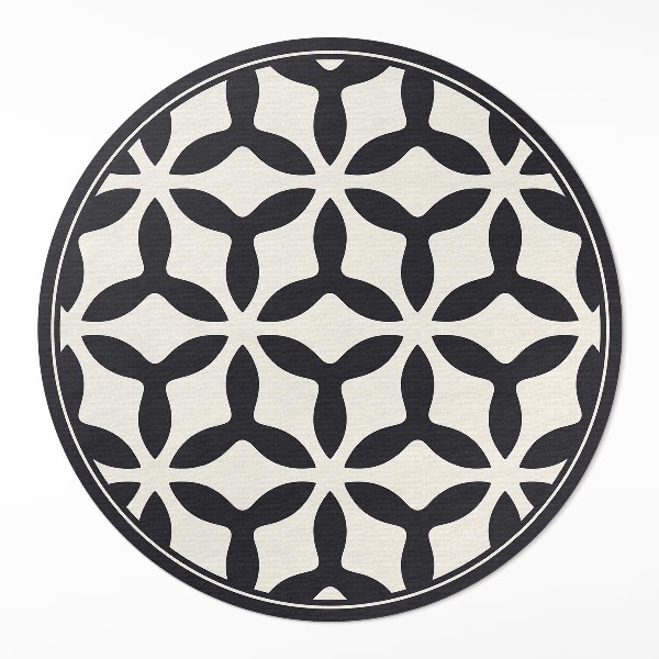 Kerek vinil szőnyeg Modern geometriai minta