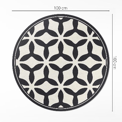 Kerek vinil szőnyeg Modern geometriai minta