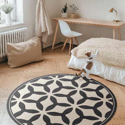 Kerek vinil szőnyeg Modern geometriai minta