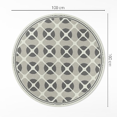 Kerek vinil szőnyeg Minimalista mozaik geometriai formák
