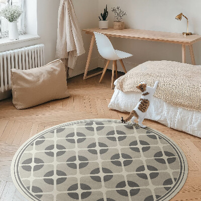 Kerek vinil szőnyeg Minimalista mozaik geometriai formák