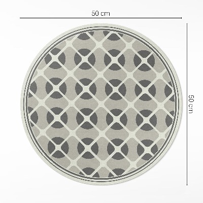 Kerek vinil szőnyeg Minimalista mozaik geometriai formák
