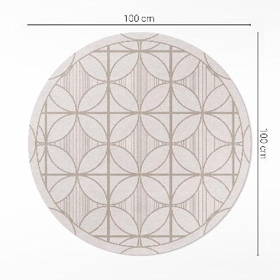 Kerek vinil szőnyeg Elegáns minimalista dekoratív minta