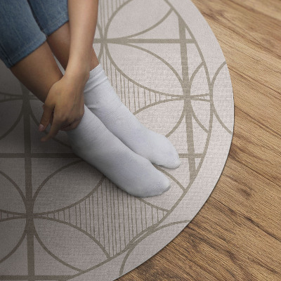 Kerek vinil szőnyeg Elegáns minimalista dekoratív minta